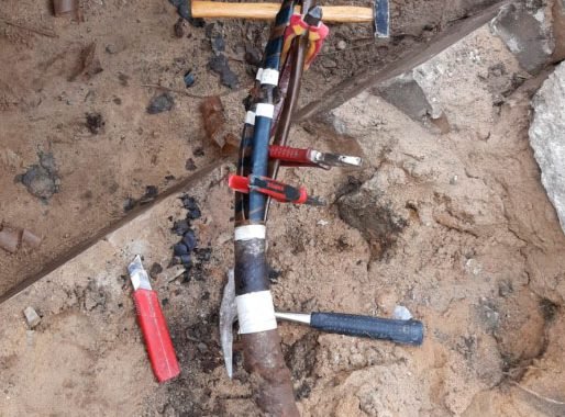 Reperatur Altes Bleikabel